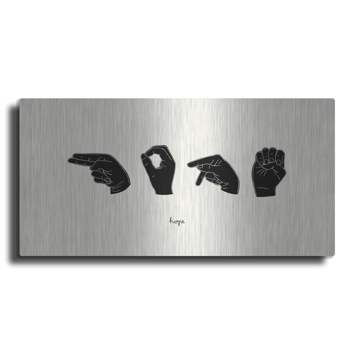'Sign Language 2' by Emma Scarvey – Metal Wall Art