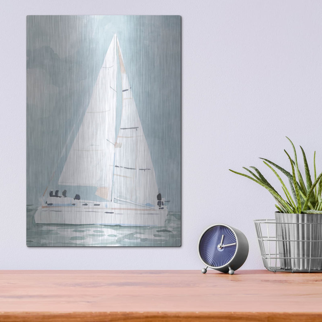 'Soft Sailboat 1' by Emma Scarvey – Metal Wall Art, 12x16 room view