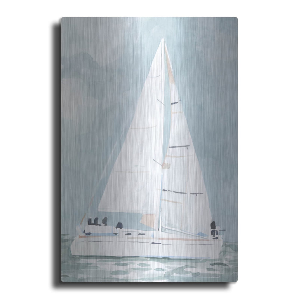 'Soft Sailboat 1' by Emma Scarvey – Metal Wall Art