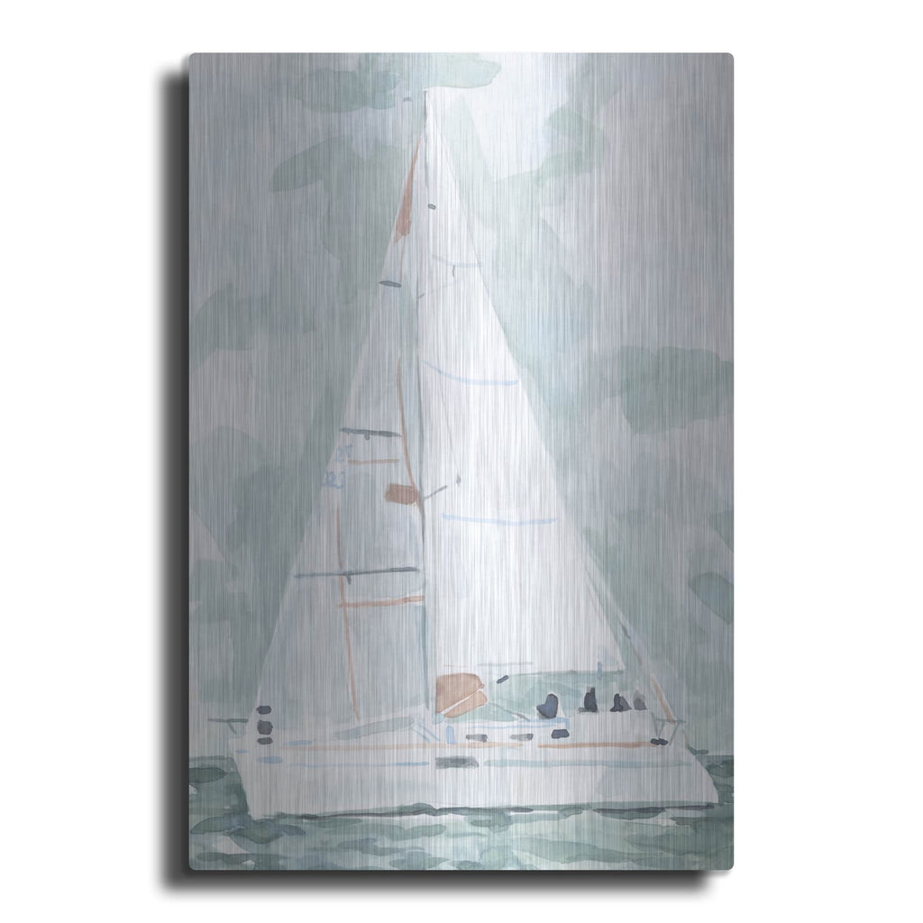 'Soft Sailboat 2' by Emma Scarvey – Metal Wall Art
