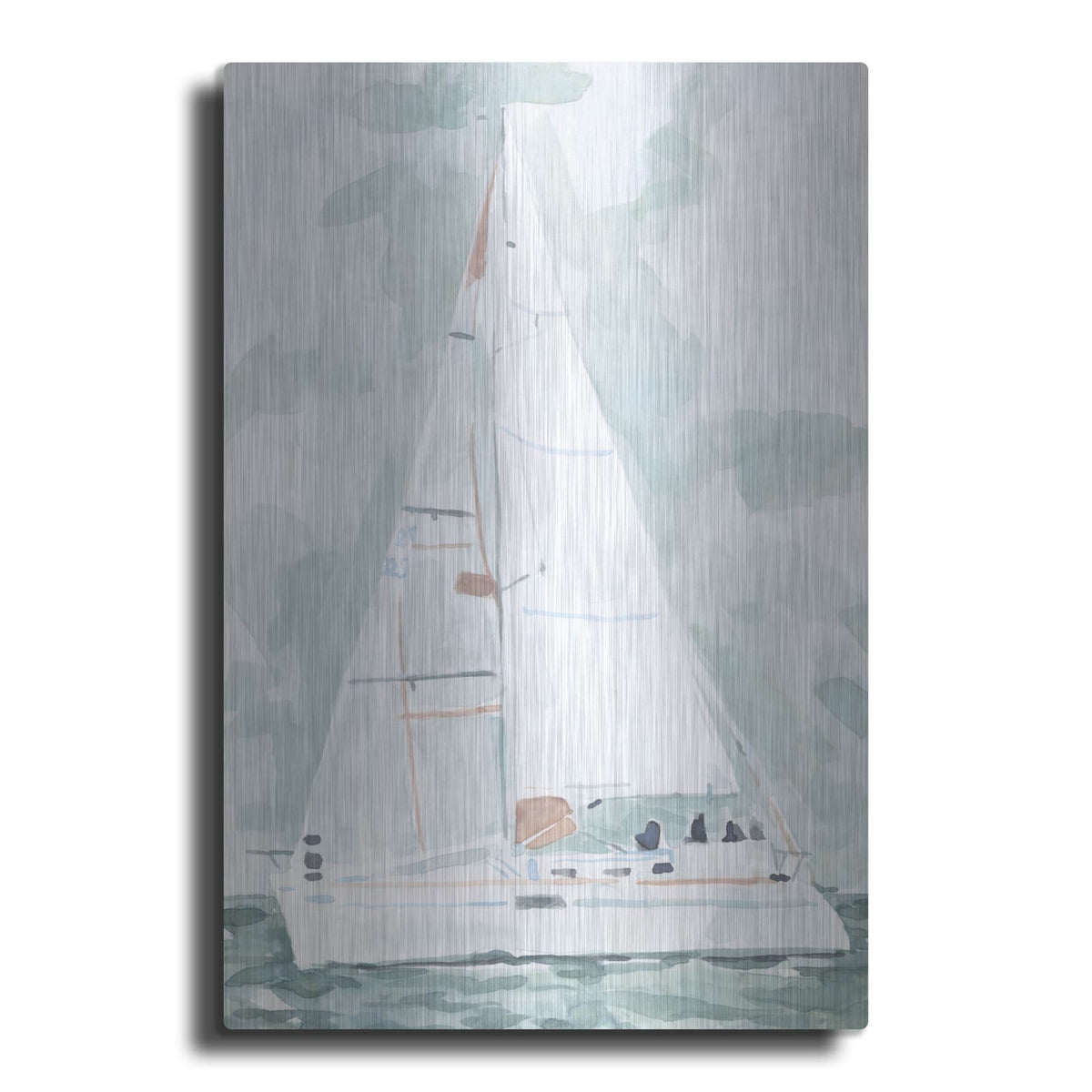 'Soft Sailboat 2' by Emma Scarvey – Metal Wall Art