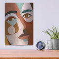 'Geo Face III' by Victoria Borges – Metal Wall Art, 12x16 room view