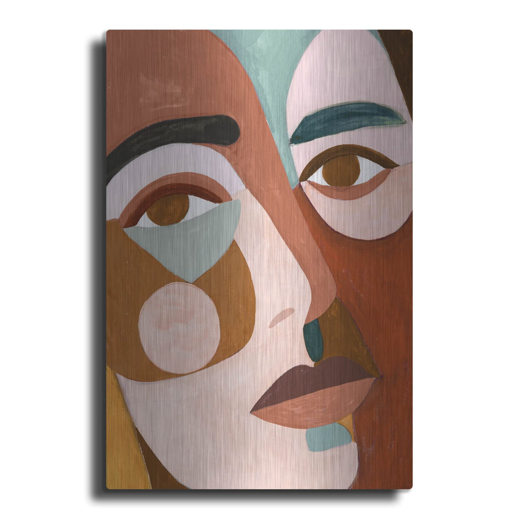 'Geo Face III' by Victoria Borges – Metal Wall Art