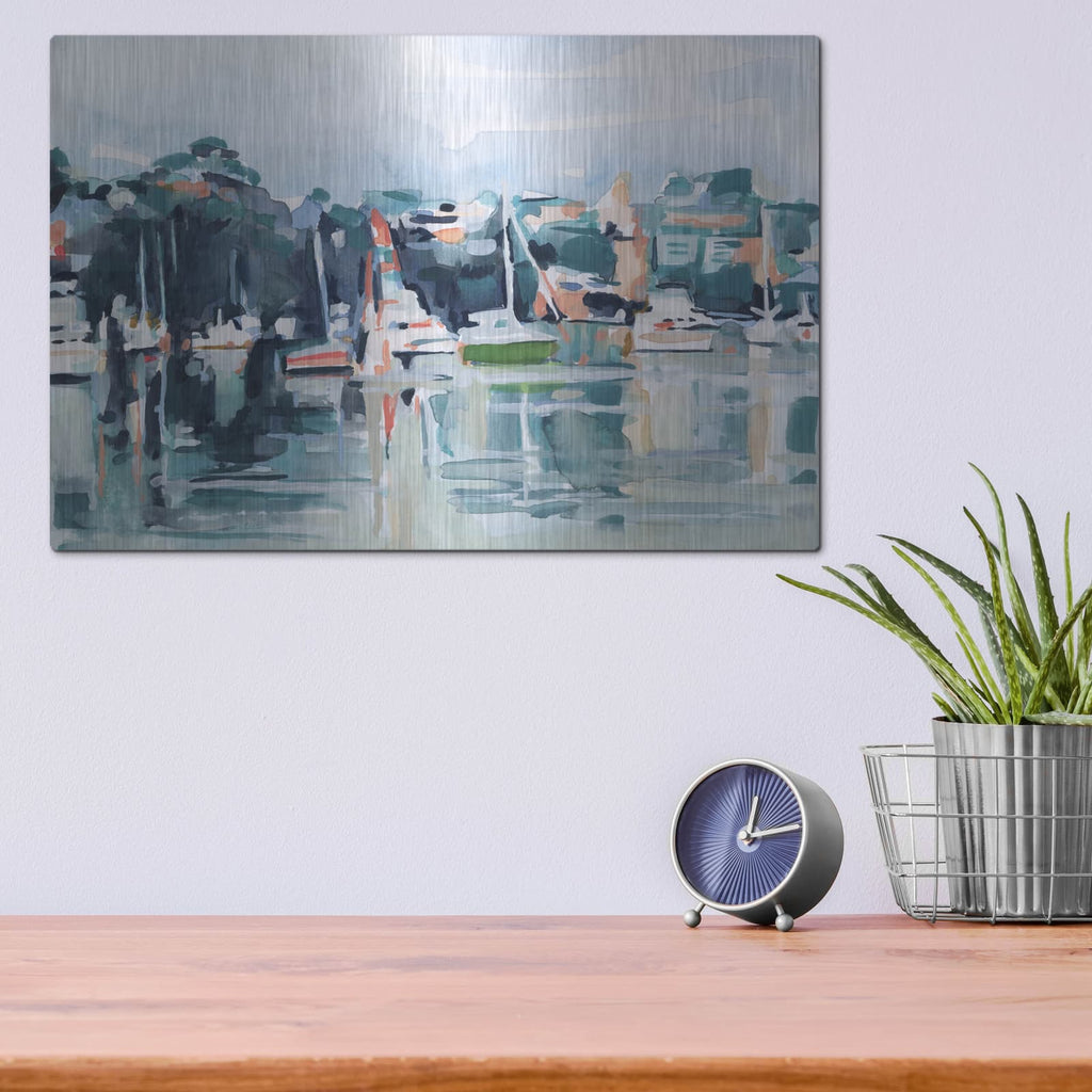 'Watercolor Bay 2' by Emma Scarvey – Metal Wall Art, 16x12 room view