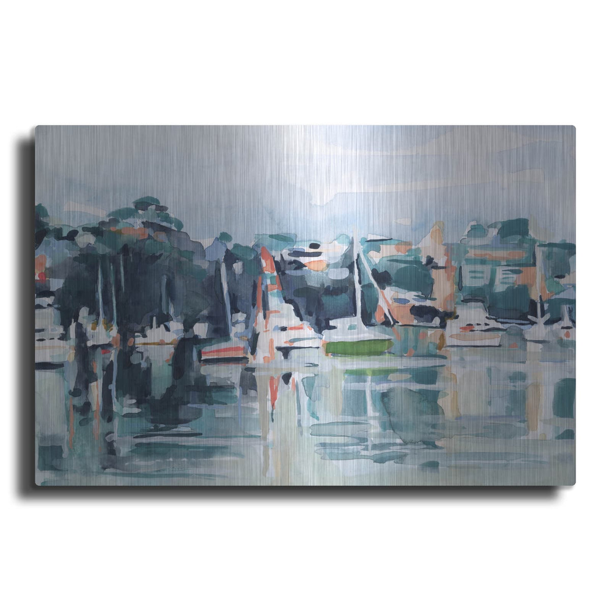 'Watercolor Bay 2' by Emma Scarvey – Metal Wall Art