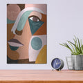 'Geo Face IV' by Victoria Borges – Metal Wall Art, 12x16 room view