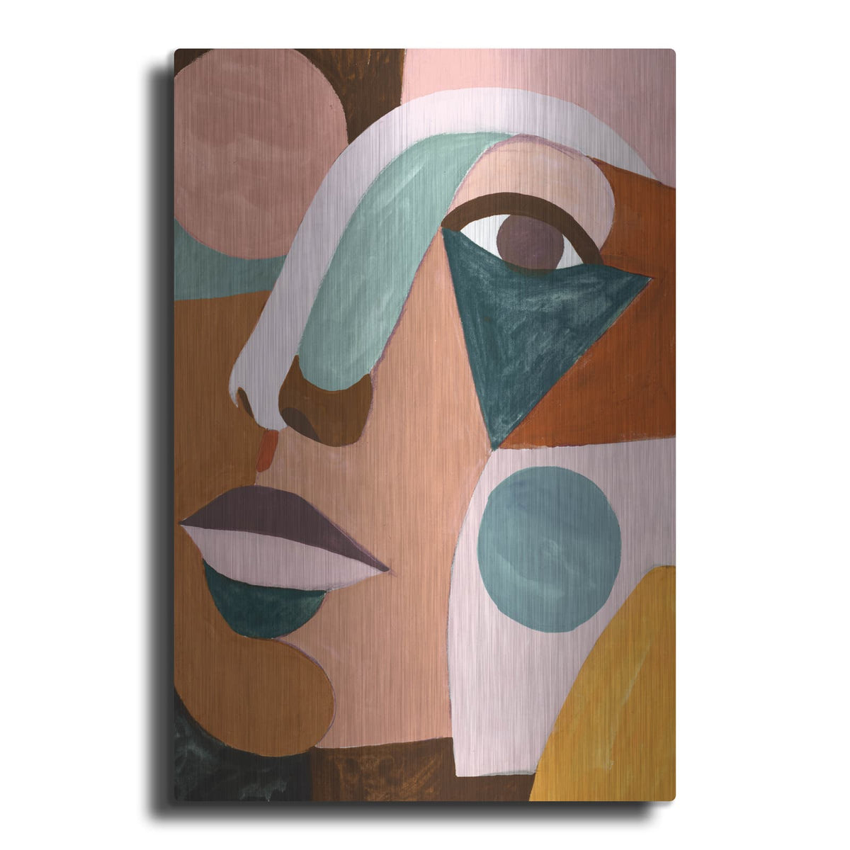 'Geo Face IV' by Victoria Borges – Metal Wall Art
