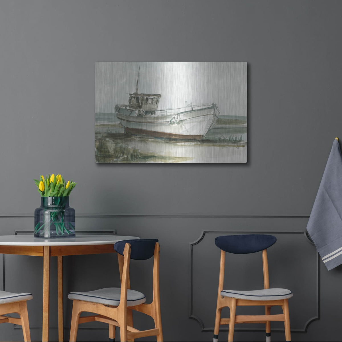 'Abandoned Fishing Boat 1' by Ethan Harper – Metal Wall Art, 36x24 room view