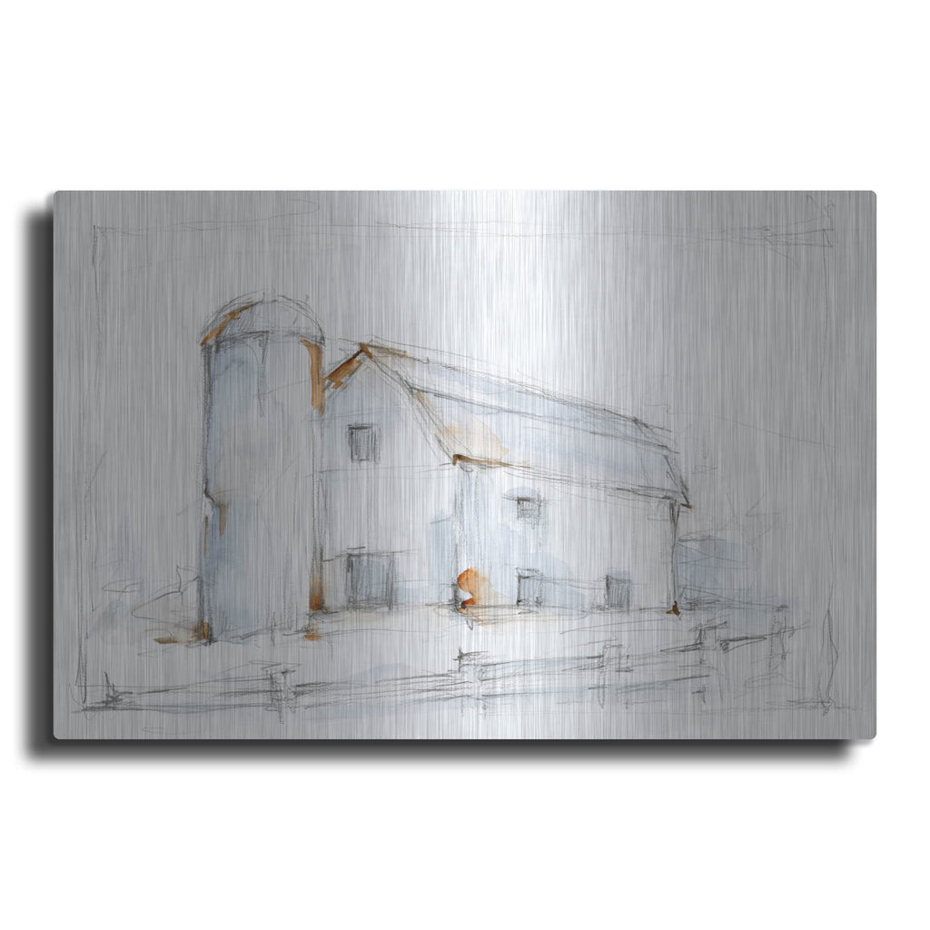 'Barnyard Pencil Sketch 2' by Ethan Harper – Metal Wall Art