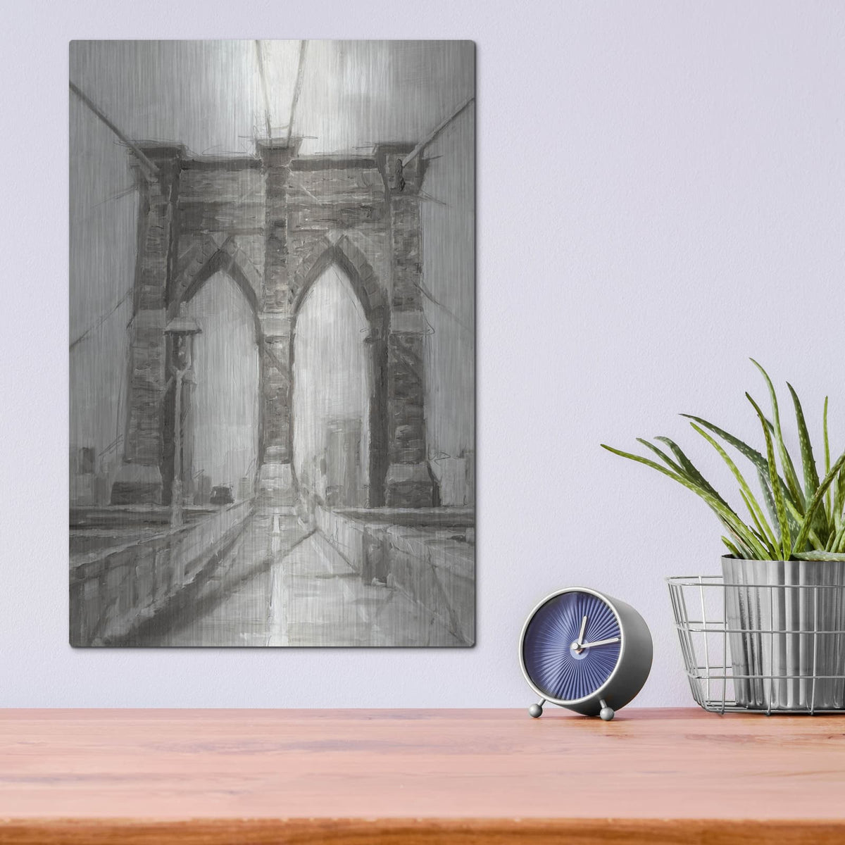 'Bridge Crossing 1' by Ethan Harper – Metal Wall Art, 12x16 room view