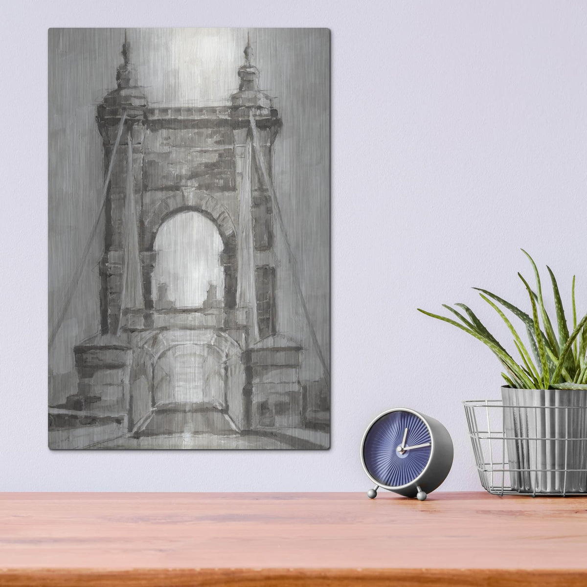 'Bridge Crossing 2' by Ethan Harper – Metal Wall Art, 12x16 room view