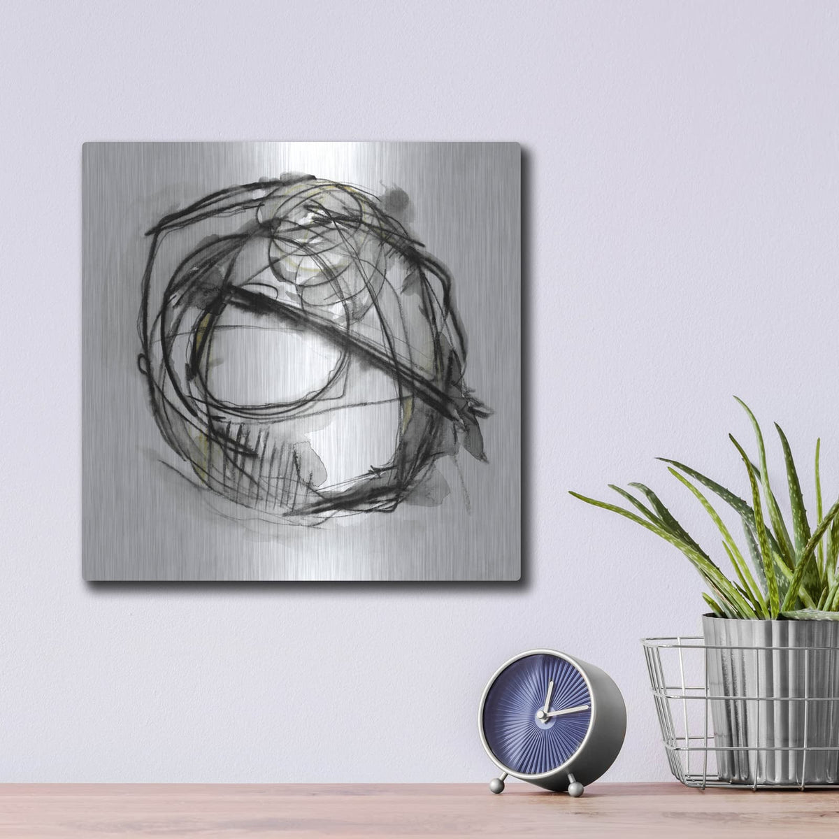 'Bumble Bee Flight 1' by Ethan Harper – Metal Wall Art, 12x12 room view