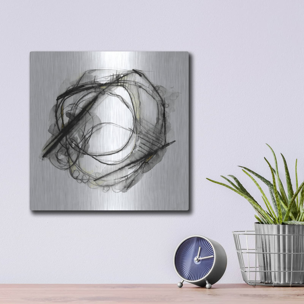 'Bumble Bee Flight 2' by Ethan Harper – Metal Wall Art, 12x12 room view