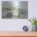 'French Bridge Study 4' by Ethan Harper – Metal Wall Art, 16x12 room view