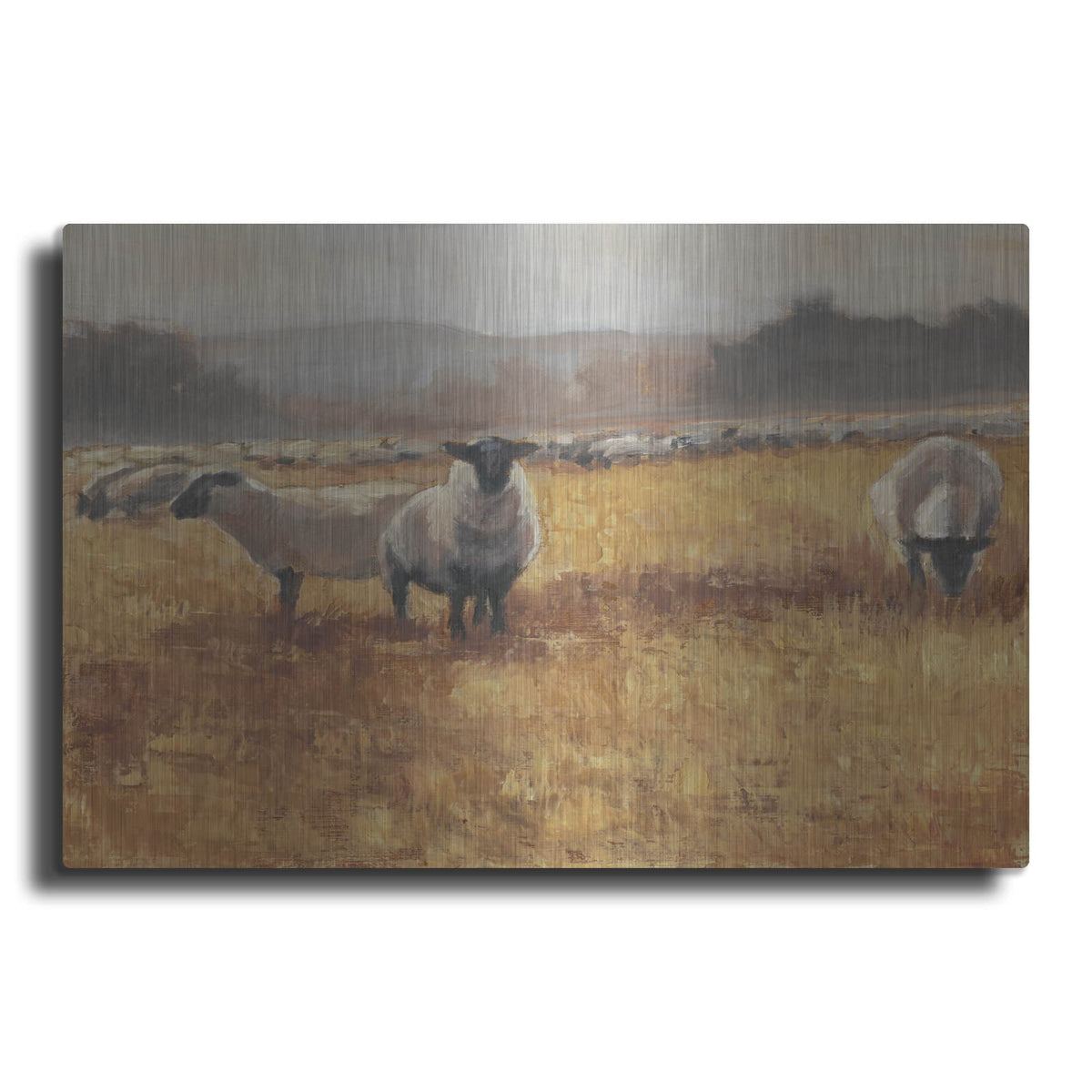 'Grazing At Sunset 1' by Ethan Harper – Metal Wall Art