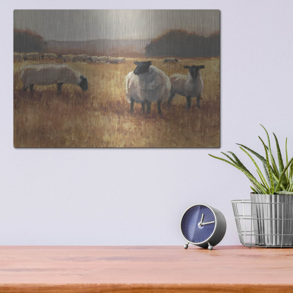 'Grazing At Sunset 2' by Ethan Harper – Metal Wall Art, 16x12 room view