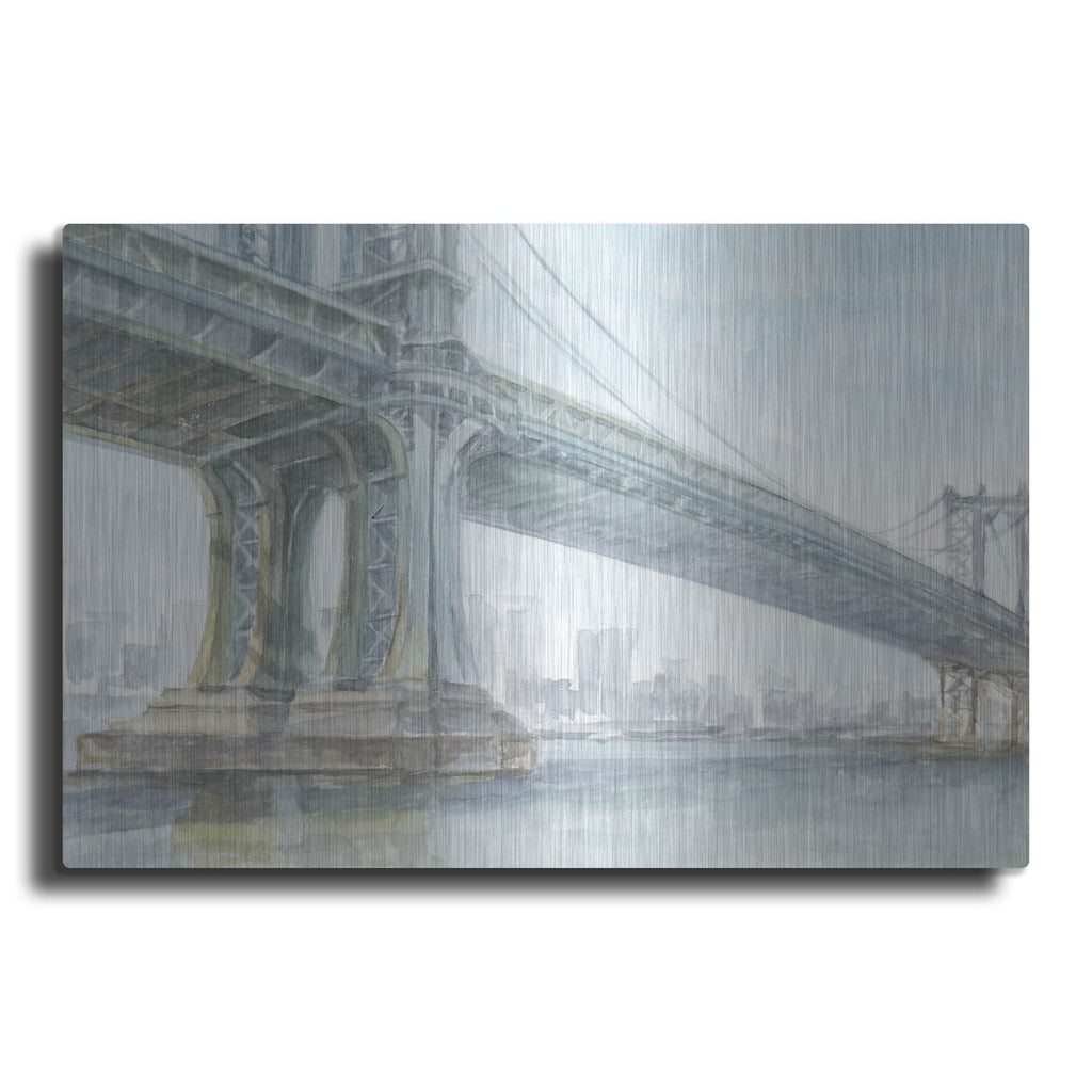 'Iconic Watercolor Bridge 4' by Ethan Harper – Metal Wall Art