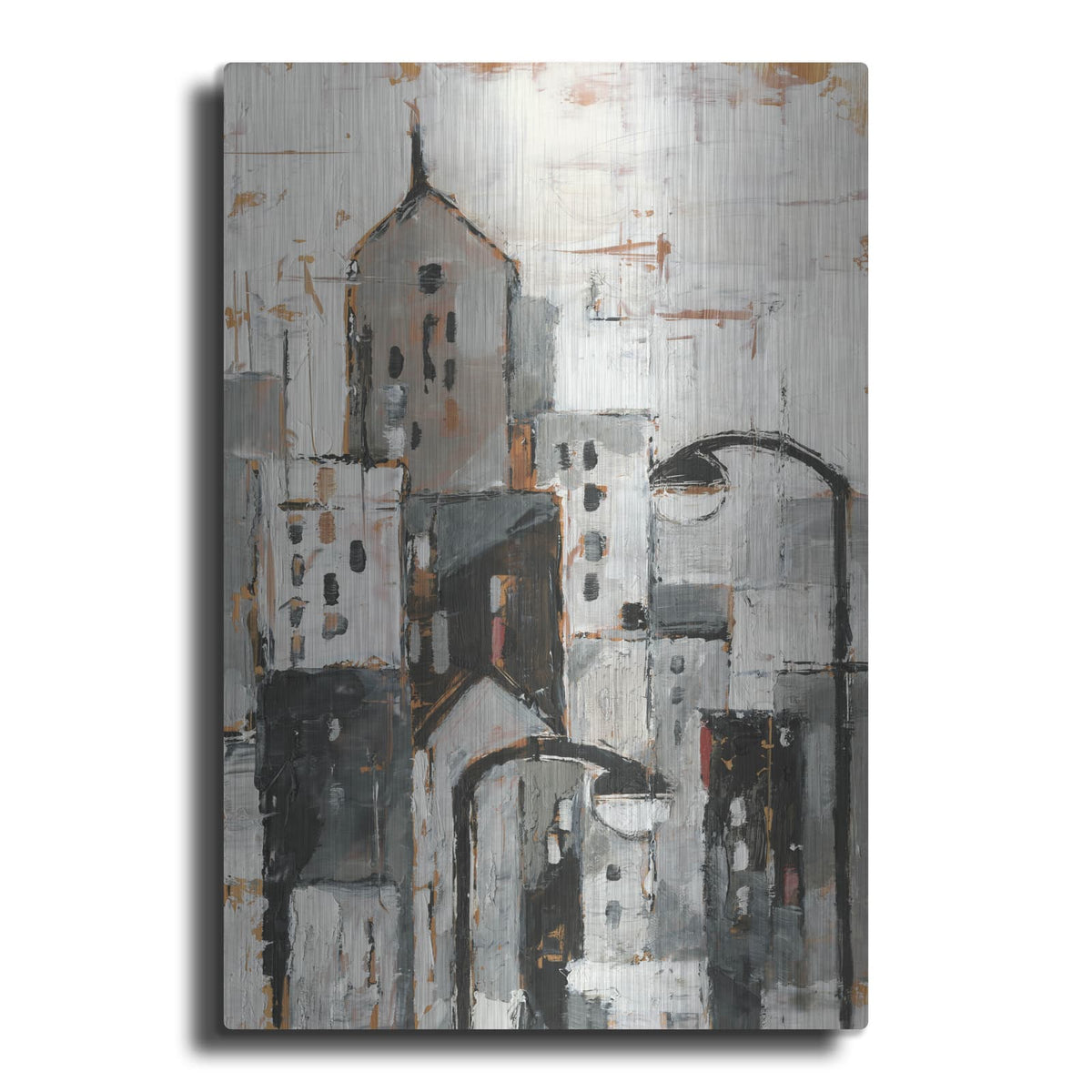 'Illuminated City 1' by Ethan Harper – Metal Wall Art