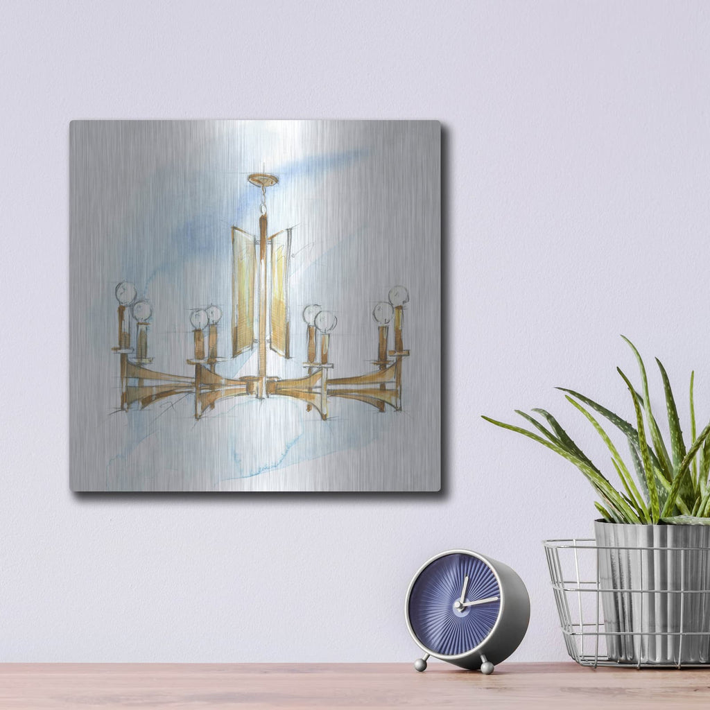 'Retro Fixtures 1' by Ethan Harper – Metal Wall Art, 12x12 room view