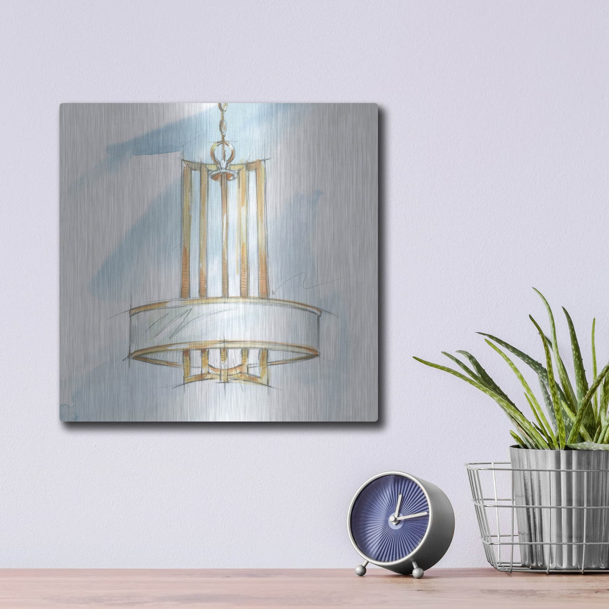 'Retro Fixtures 2' by Ethan Harper – Metal Wall Art, 12x12 room view