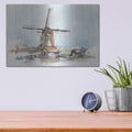 'Windmill Watercolor 2' by Ethan Harper – Metal Wall Art, 16x12 room view