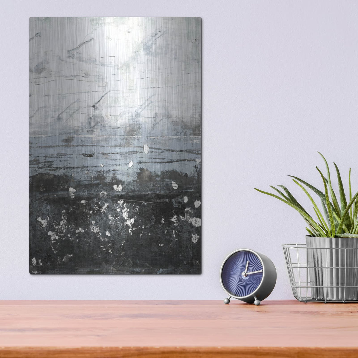 'Wintery Abstract Mix 1' by Ethan Harper – Metal Wall Art, 12x16 room view