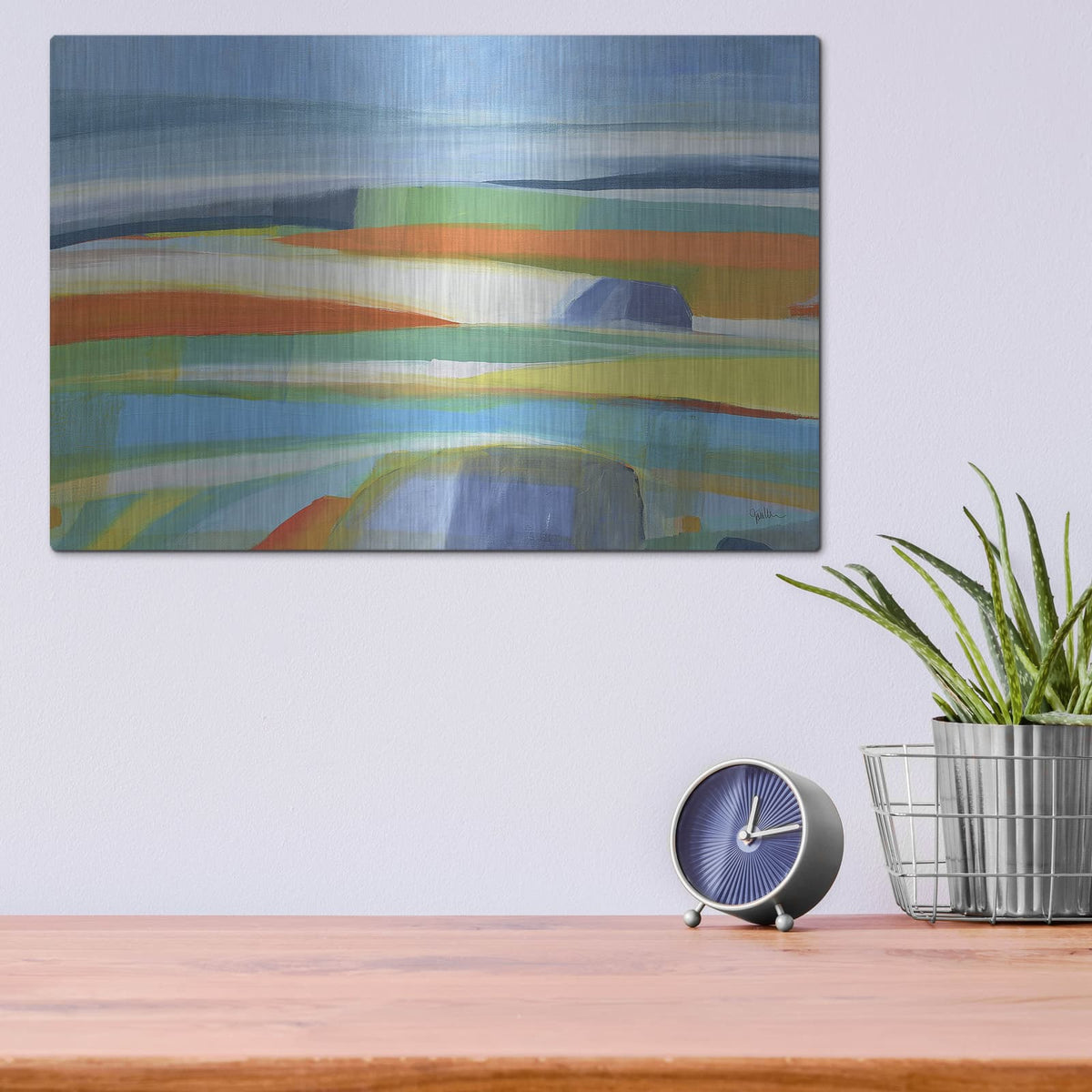 'Drifting Horizons No. 1' by Jan Weiss – Metal Wall Art, 16x12 room view