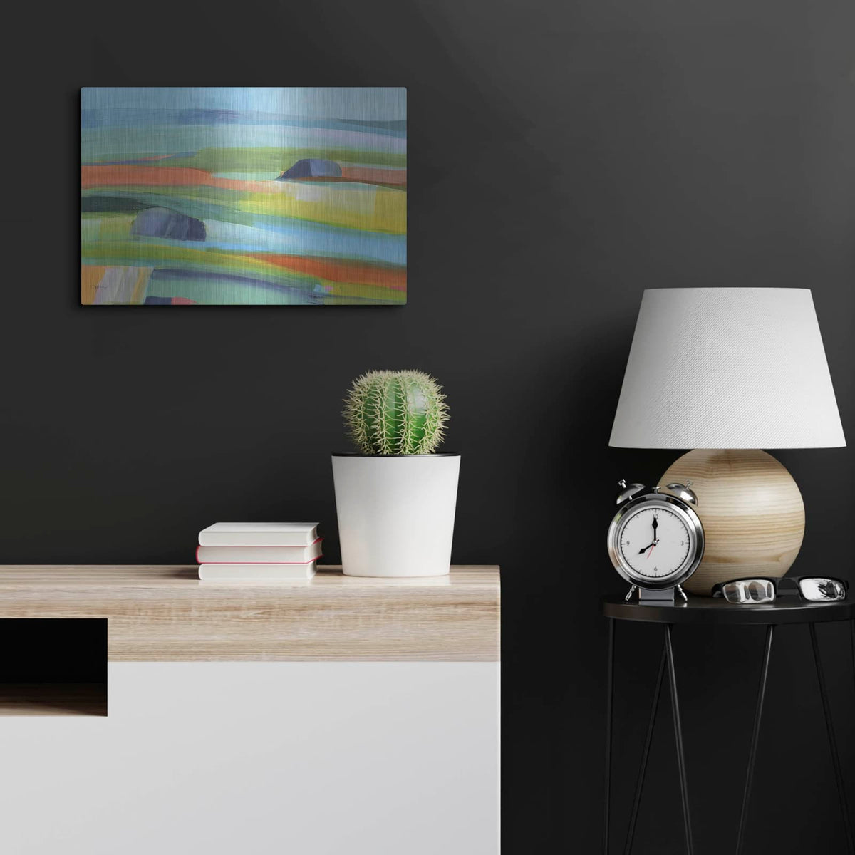 'Drifting Horizons No. 2' by Jan Weiss – Metal Wall Art, 24x16 room view