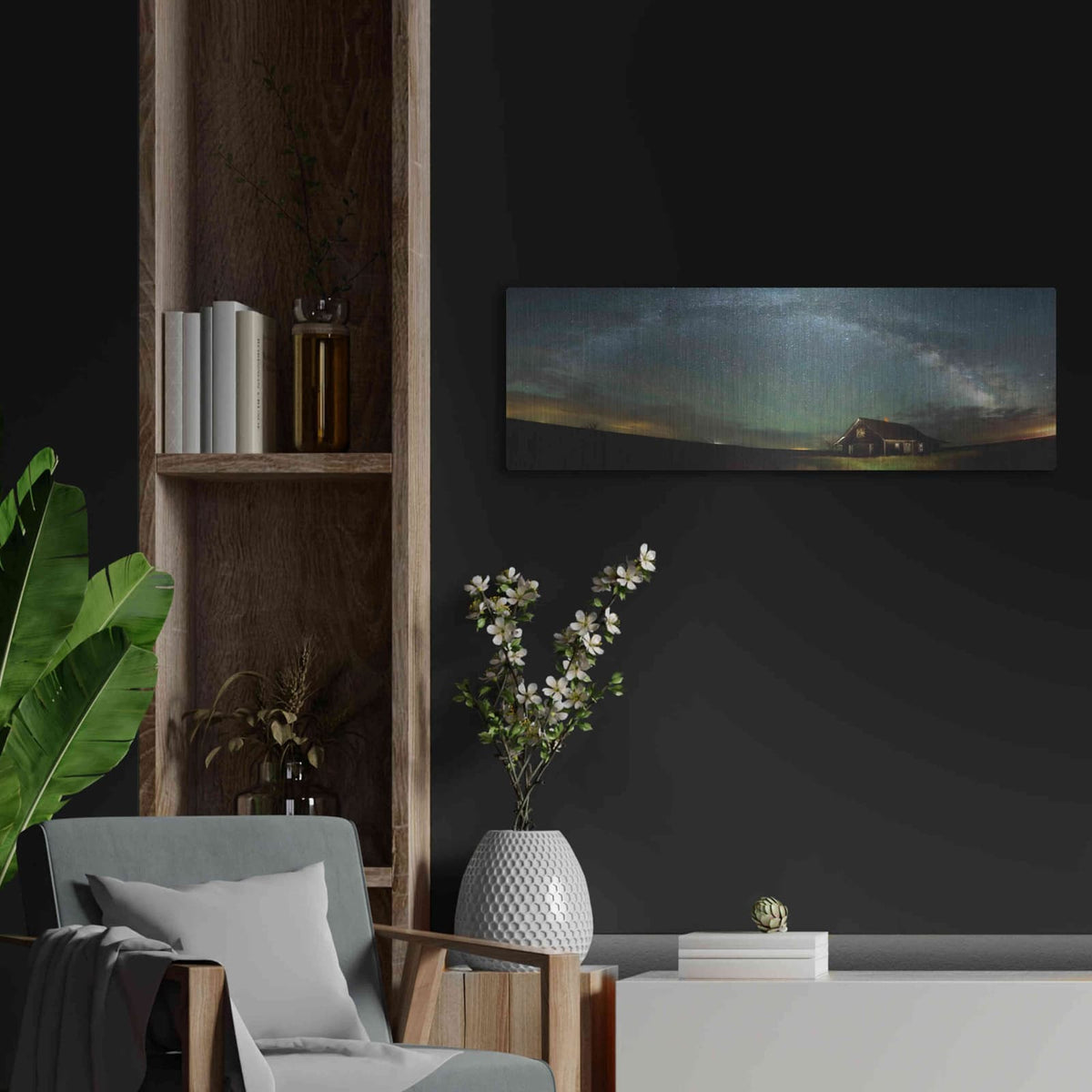 'Abandoned On The Plains' by Darren White – Metal Wall Art, 36x12 room view