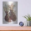 'Spiced Amber Clay Pots' by Cindy Jacobs – Metal Wall Art, 12x16 room view