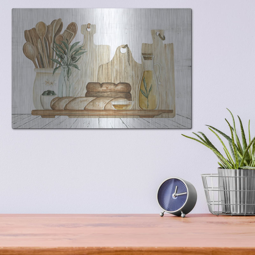 'Tuscan Bread Board' by Cindy Jacobs – Metal Wall Art, 16x12 room view