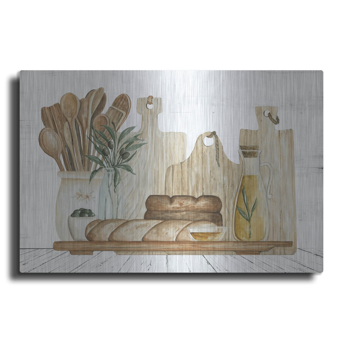 'Tuscan Bread Board' by Cindy Jacobs – Metal Wall Art