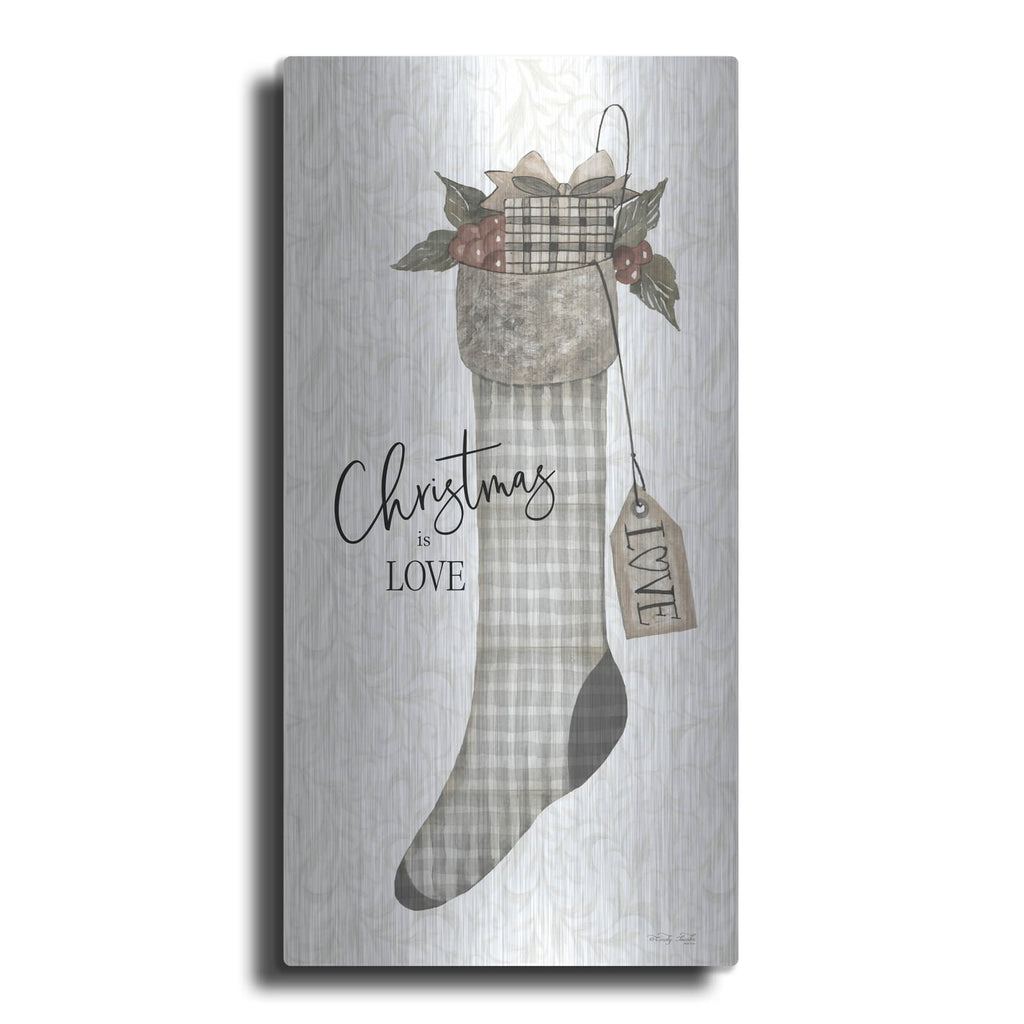 'Christmas Is Love Stocking' by Cindy Jacobs – Metal Wall Art