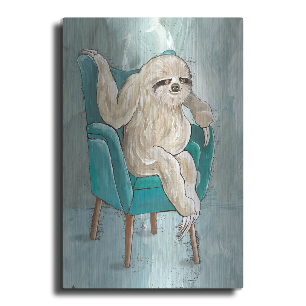 'Chill Sloth 1' by Cindy Jacobs – Metal Wall Art
