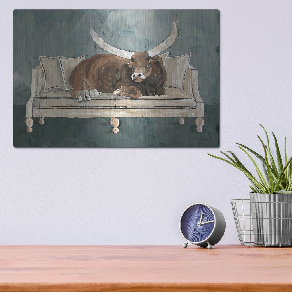 'Cowches 2' by Cindy Jacobs – Metal Wall Art, 16x12 room view