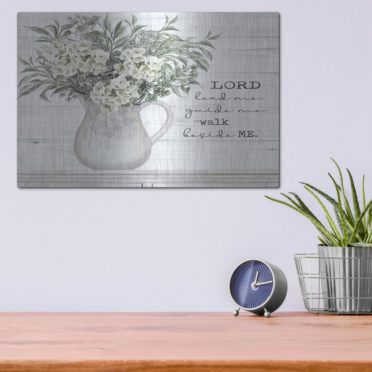 'Lord Lead Me' by Cindy Jacobs – Metal Wall Art, 16x12 room view
