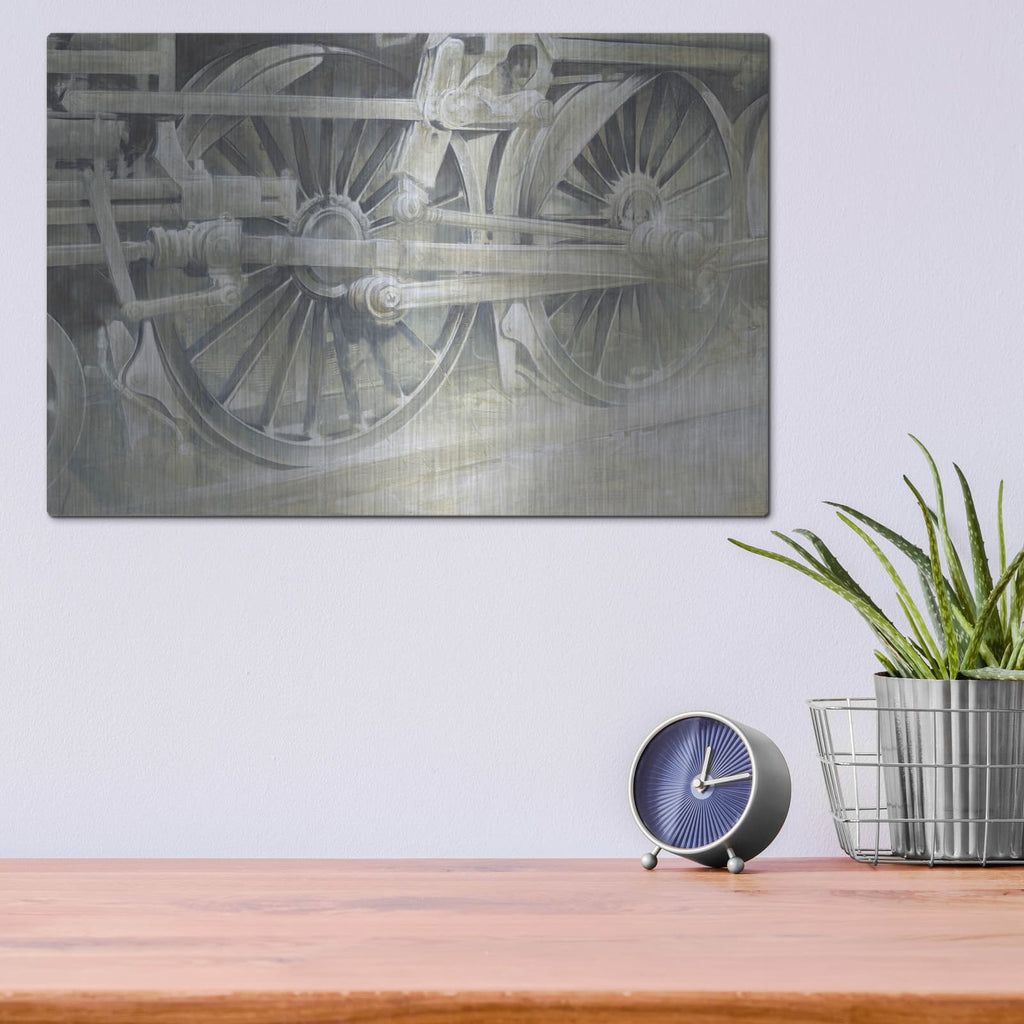 'Wheels In Motion' by Cloverfield & Co. – Metal Wall Art, 16x12 room view