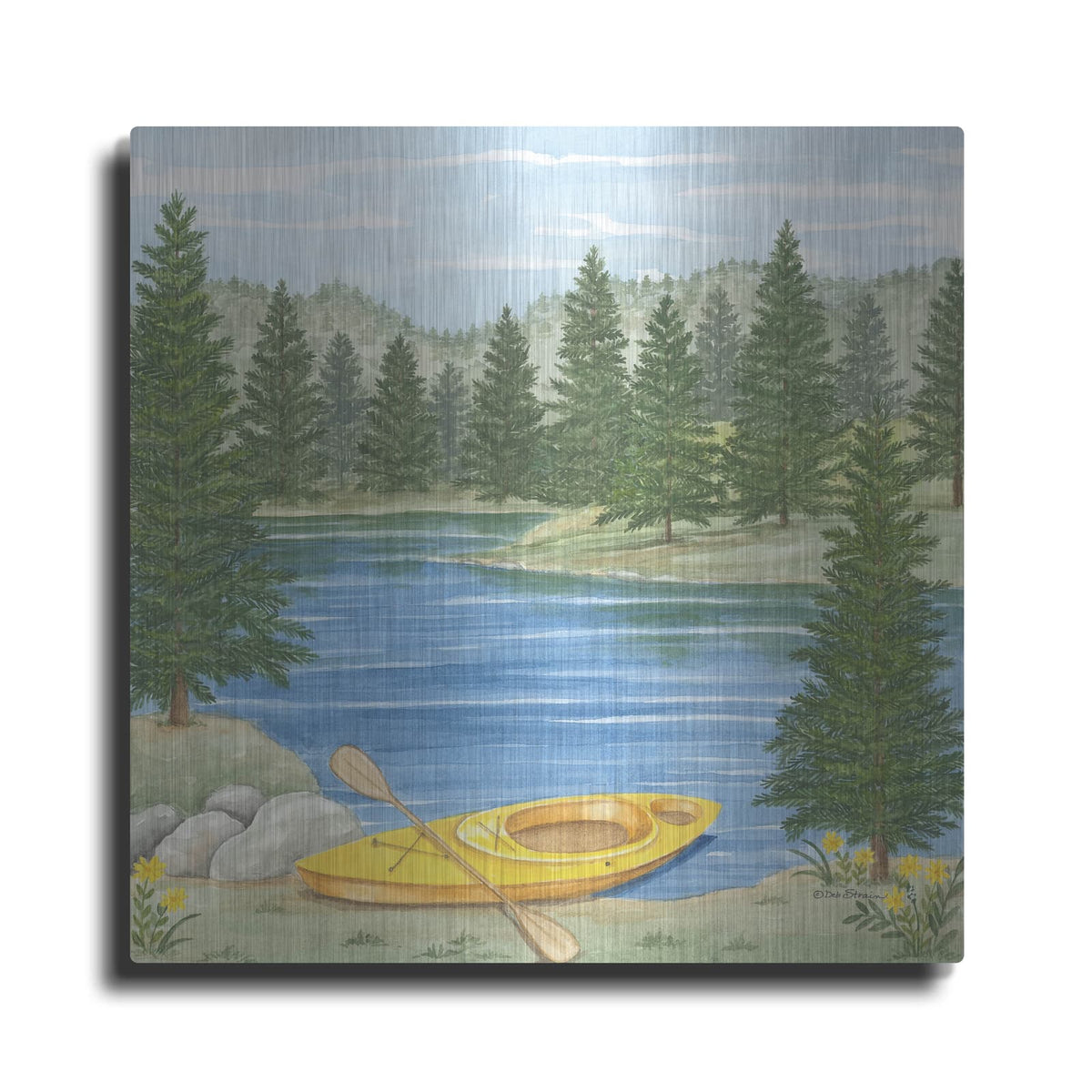 'Kayak At The Lake' by Deb Strain – Metal Wall Art
