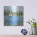 'Sailboat On The Lake' by Deb Strain – Metal Wall Art, 12x12 room view