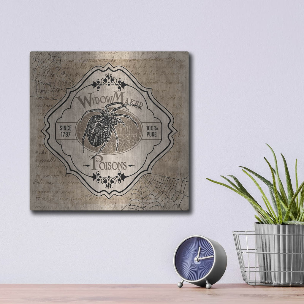 'Widow Maker Poisons' by Lauren Rader – Metal Wall Art, 12x12 room view