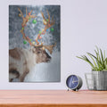 'Christmas Lights Reindeer' by Lauren Rader – Metal Wall Art, 12x16 room view