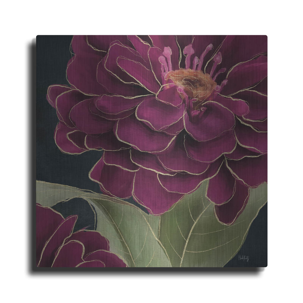 'Burgundy Floral 1' by Heidi Kuntz – Metal Wall Art