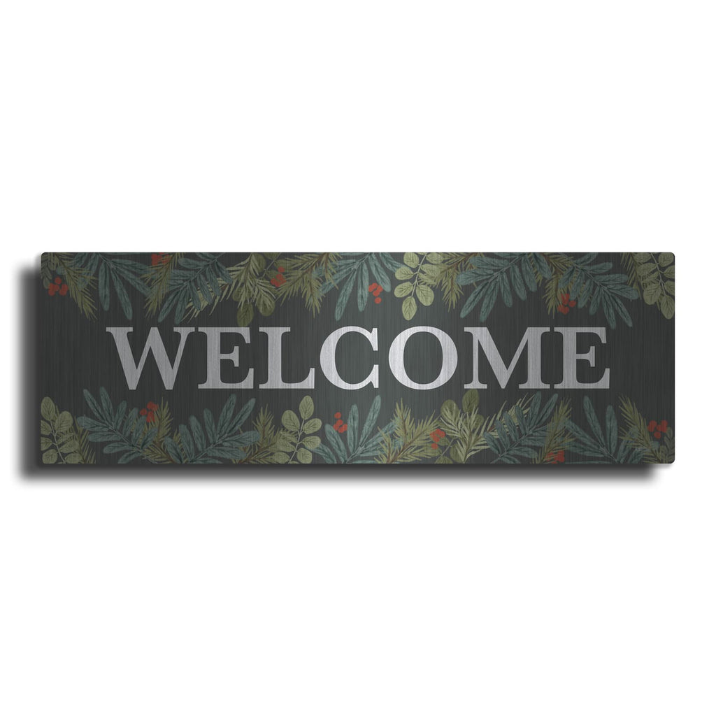 'Holiday Welcome Sign' by House Fenway – Metal Wall Art
