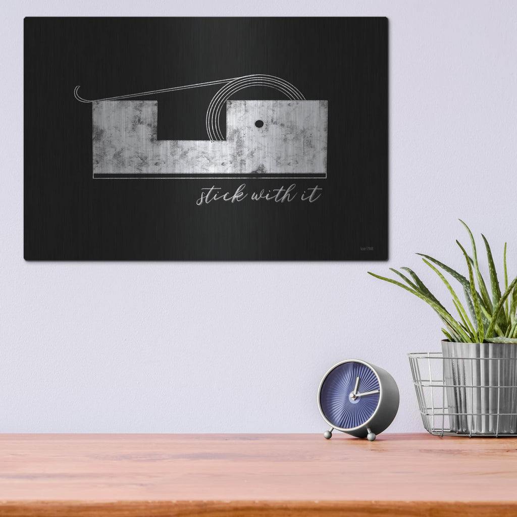 'Stick With It' by House Fenway – Metal Wall Art, 16x12 room view