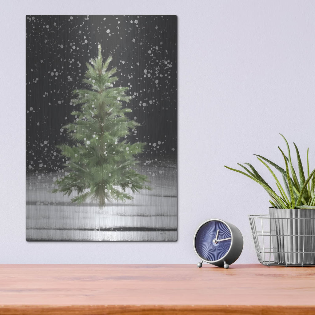 'Christmas Snow' by House Fenway – Metal Wall Art, 12x16 room view