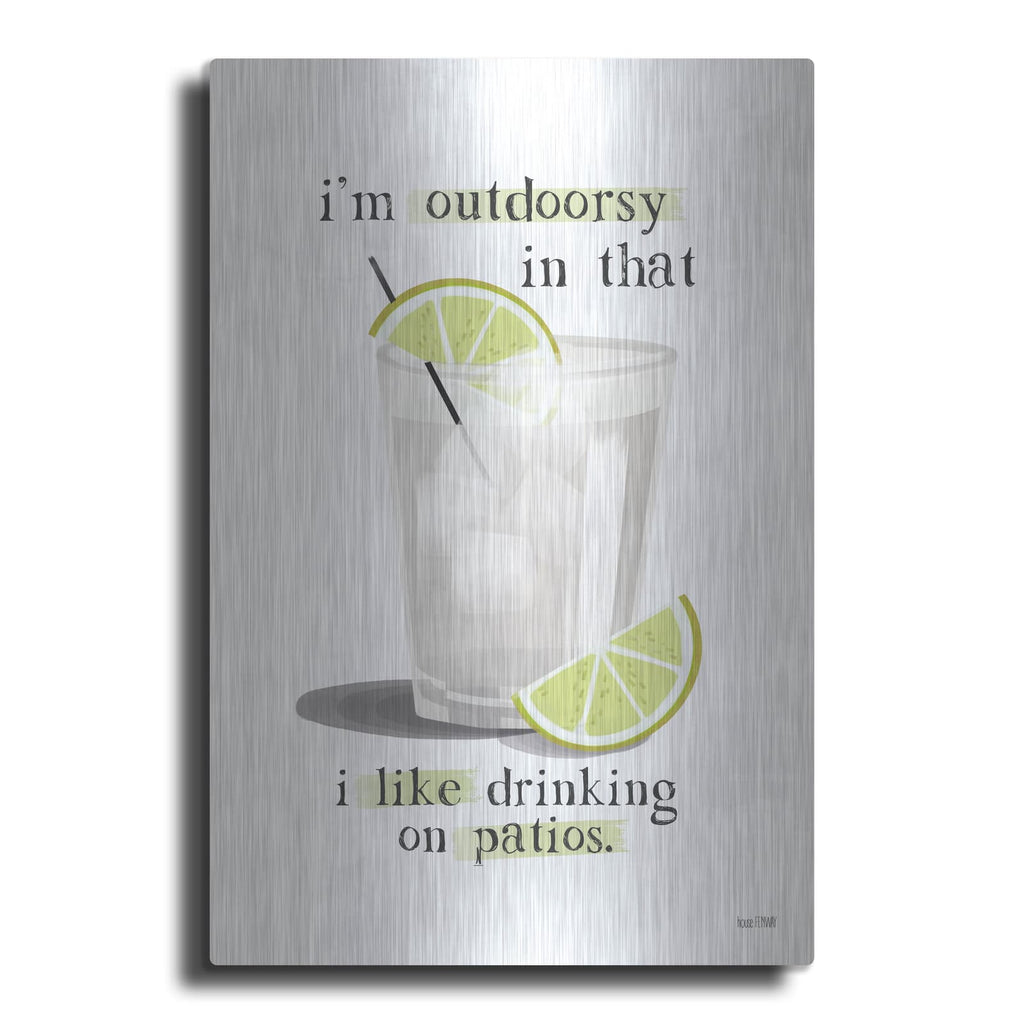 'Outdoorsy Drink' by House Fenway – Metal Wall Art