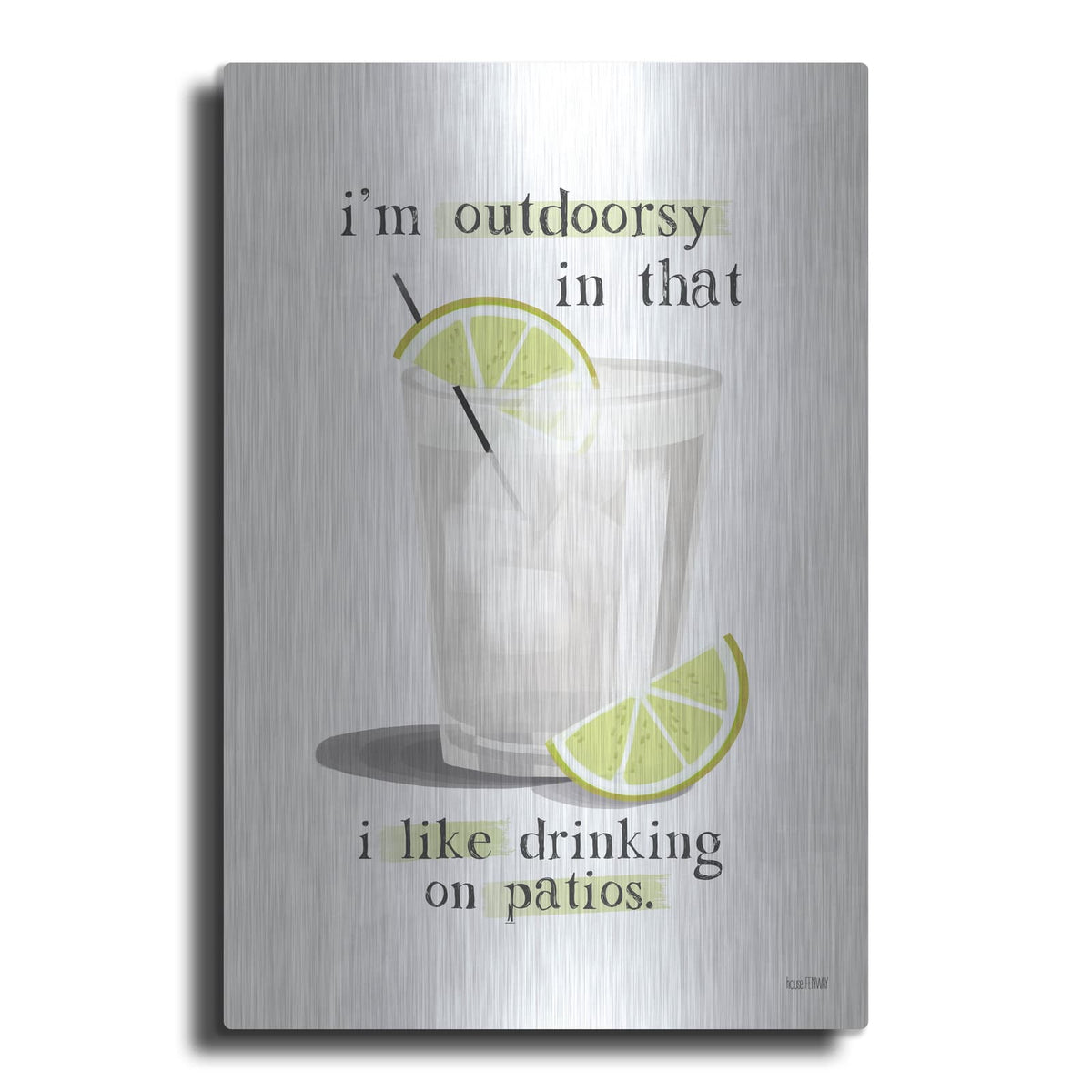 'Outdoorsy Drink' by House Fenway – Metal Wall Art