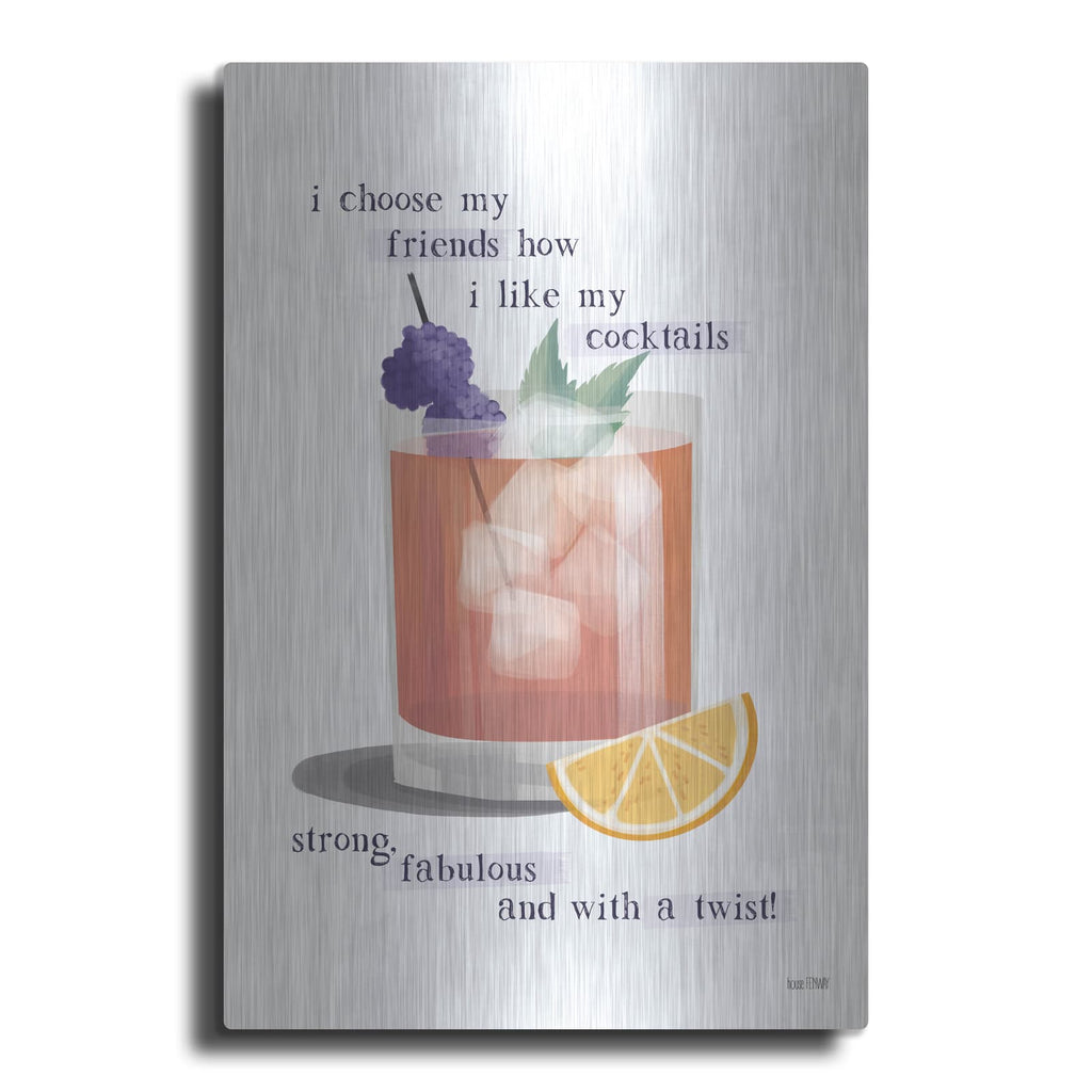 'Friends And Cocktails' by House Fenway – Metal Wall Art
