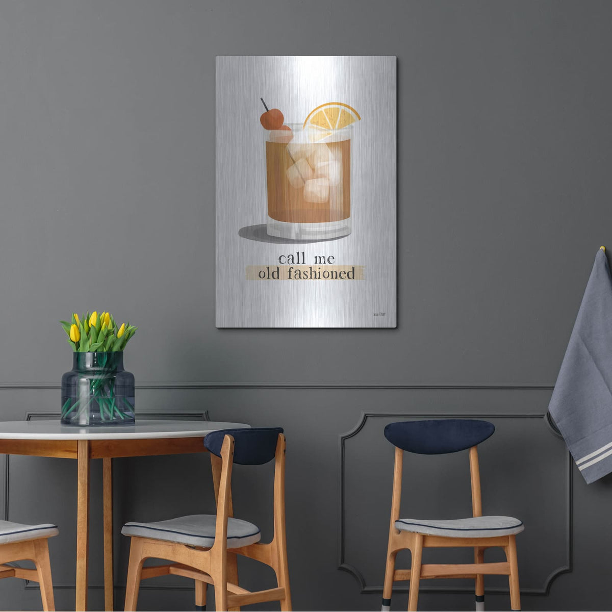 'Call Me Old Fashioned' by House Fenway – Metal Wall Art, 24x36 room view