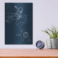 'Lines In Space 1' by Kamdon Kreations – Metal Wall Art, 12x16 room view